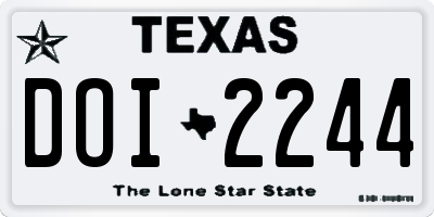 TX license plate DOI2244
