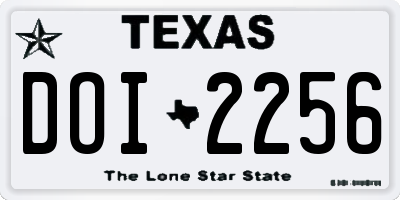 TX license plate DOI2256