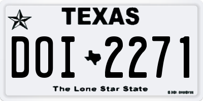 TX license plate DOI2271