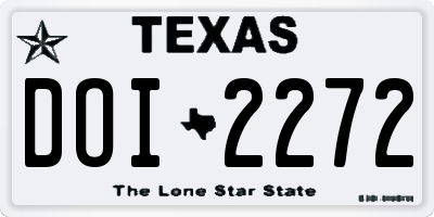 TX license plate DOI2272