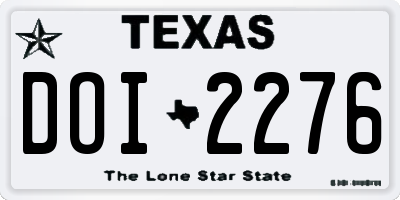 TX license plate DOI2276