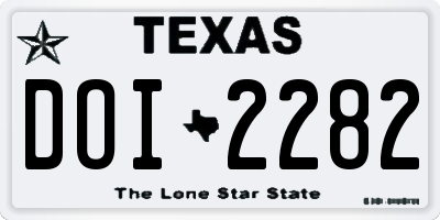 TX license plate DOI2282