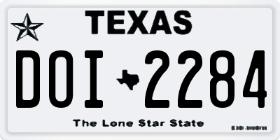 TX license plate DOI2284