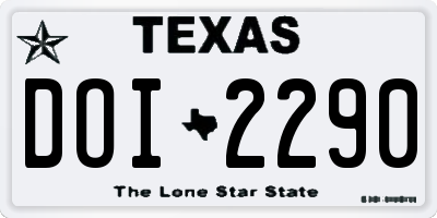 TX license plate DOI2290