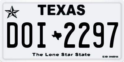 TX license plate DOI2297
