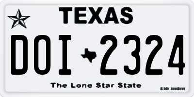 TX license plate DOI2324