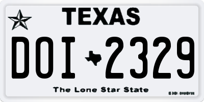 TX license plate DOI2329