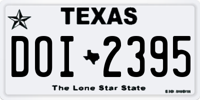 TX license plate DOI2395