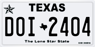 TX license plate DOI2404
