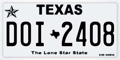 TX license plate DOI2408