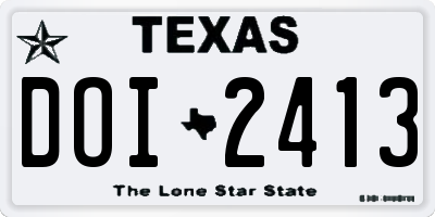 TX license plate DOI2413