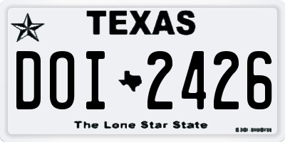 TX license plate DOI2426