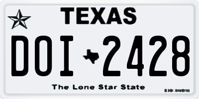TX license plate DOI2428