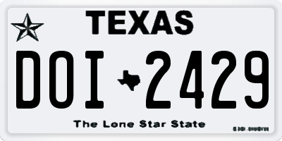 TX license plate DOI2429