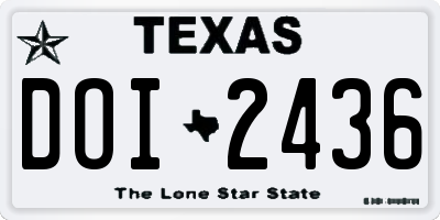 TX license plate DOI2436