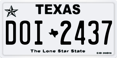 TX license plate DOI2437