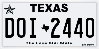 TX license plate DOI2440