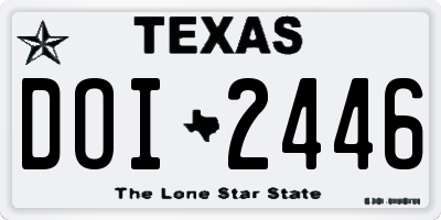 TX license plate DOI2446