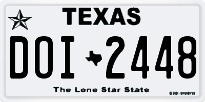 TX license plate DOI2448