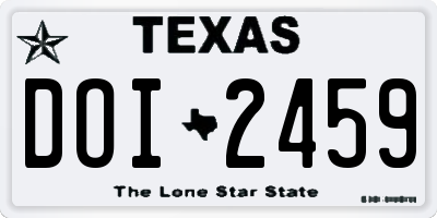 TX license plate DOI2459
