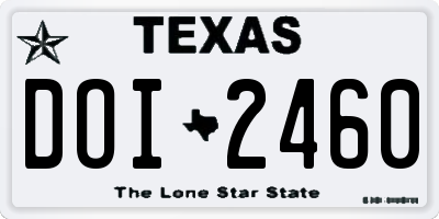TX license plate DOI2460