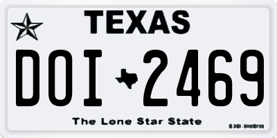 TX license plate DOI2469