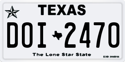 TX license plate DOI2470
