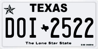 TX license plate DOI2522