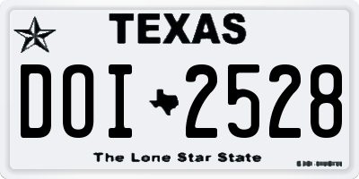 TX license plate DOI2528