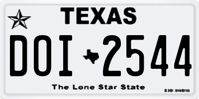 TX license plate DOI2544