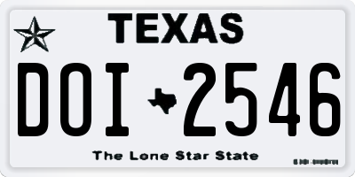 TX license plate DOI2546