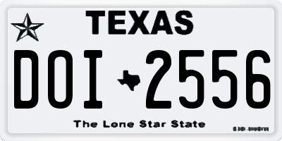 TX license plate DOI2556