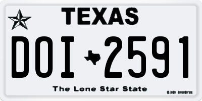 TX license plate DOI2591
