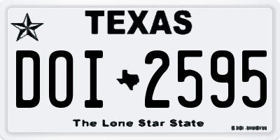 TX license plate DOI2595