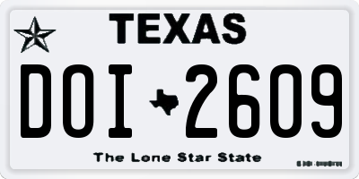 TX license plate DOI2609