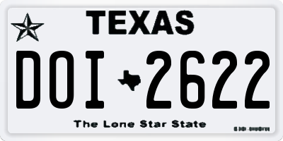 TX license plate DOI2622