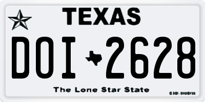 TX license plate DOI2628