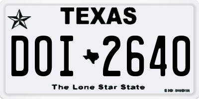 TX license plate DOI2640