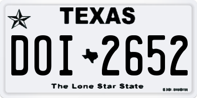 TX license plate DOI2652