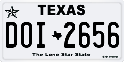 TX license plate DOI2656