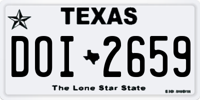 TX license plate DOI2659