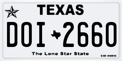 TX license plate DOI2660