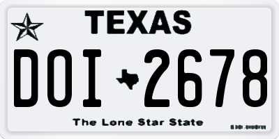 TX license plate DOI2678