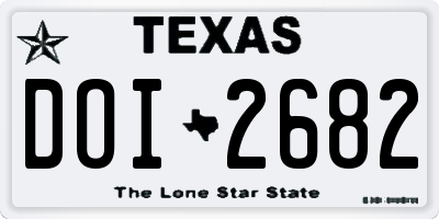 TX license plate DOI2682