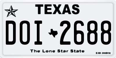 TX license plate DOI2688