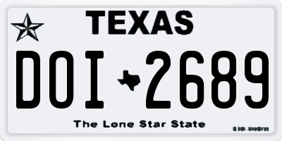 TX license plate DOI2689
