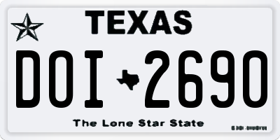 TX license plate DOI2690