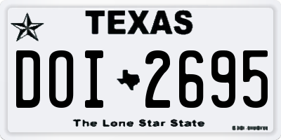 TX license plate DOI2695