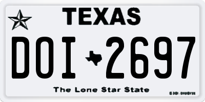TX license plate DOI2697