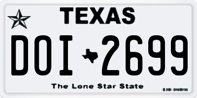 TX license plate DOI2699